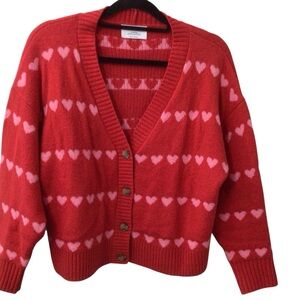 🎉🎉2XHP 1/10🎉🎉Old Navy Hearts Red and Pink Cardigan